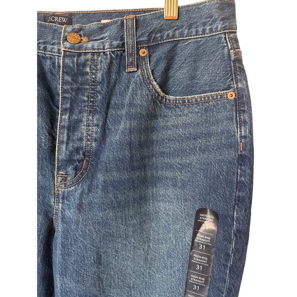 J. Crew Women’s Size 31 Premium‎ Edition High-Rise Straight Leg Jeans Button NWT - Picture 3 of 8